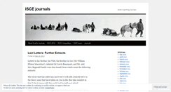 Desktop Screenshot of iscejournals.wordpress.com