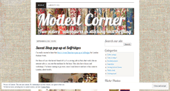 Desktop Screenshot of modestcorner.wordpress.com