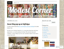 Tablet Screenshot of modestcorner.wordpress.com