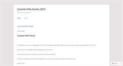 Desktop Screenshot of coastervillehacks2013.wordpress.com
