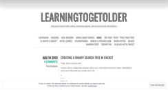 Desktop Screenshot of learningtogetolder.wordpress.com