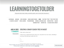 Tablet Screenshot of learningtogetolder.wordpress.com