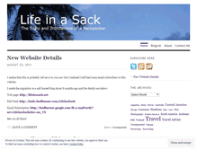 Tablet Screenshot of lifeinasack.wordpress.com