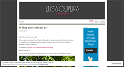 Desktop Screenshot of luisaoliveira.wordpress.com