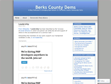 Tablet Screenshot of berkscountydems.wordpress.com