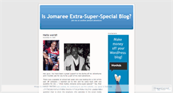 Desktop Screenshot of isjomareeextrasuperspecial.wordpress.com