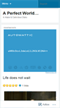 Mobile Screenshot of aperfectworldaccordingto.wordpress.com