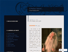 Tablet Screenshot of aperfectworldaccordingto.wordpress.com