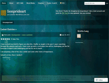 Tablet Screenshot of lionprideart.wordpress.com
