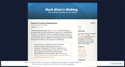 Desktop Screenshot of markklein.wordpress.com