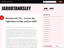 Tablet Screenshot of jarodtanksley.wordpress.com