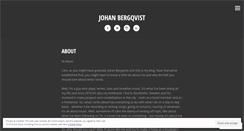 Desktop Screenshot of johanbergqvist.wordpress.com