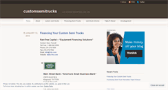 Desktop Screenshot of customsemitrucks.wordpress.com