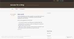 Desktop Screenshot of excuseforablog.wordpress.com