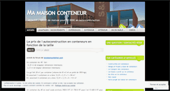 Desktop Screenshot of mamaisonconteneur.wordpress.com