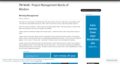 Desktop Screenshot of pmwow.wordpress.com