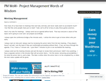 Tablet Screenshot of pmwow.wordpress.com