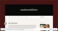 Desktop Screenshot of maskenmaedchen.wordpress.com