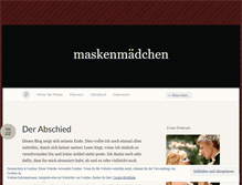 Tablet Screenshot of maskenmaedchen.wordpress.com