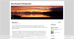 Desktop Screenshot of onehumansperspective.wordpress.com