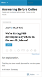 Mobile Screenshot of answeringbeforecoffee.wordpress.com