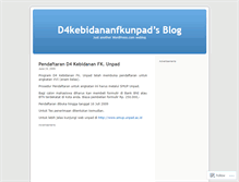 Tablet Screenshot of d4kebidananfkunpad.wordpress.com