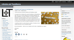 Desktop Screenshot of librariesandtransliteracy.wordpress.com
