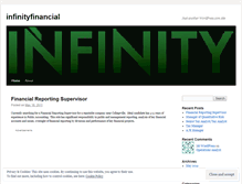 Tablet Screenshot of infinityfinancial.wordpress.com