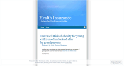 Desktop Screenshot of healthinsurance101.wordpress.com