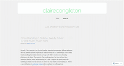 Desktop Screenshot of clairecongleton.wordpress.com