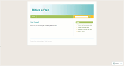 Desktop Screenshot of bibles4free.wordpress.com
