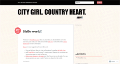 Desktop Screenshot of citygirlcountryheart.wordpress.com