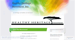 Desktop Screenshot of healthyheritagemovement.wordpress.com