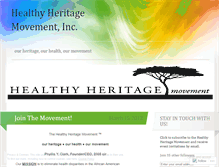 Tablet Screenshot of healthyheritagemovement.wordpress.com