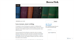 Desktop Screenshot of beccafick.wordpress.com