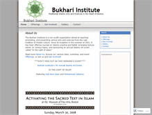 Tablet Screenshot of bukhariinstitute.wordpress.com