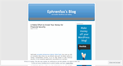 Desktop Screenshot of ephrenfox.wordpress.com
