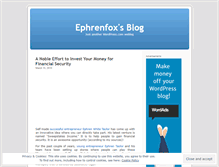 Tablet Screenshot of ephrenfox.wordpress.com