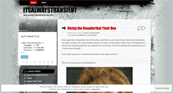 Desktop Screenshot of itsalwaystransient.wordpress.com