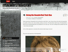 Tablet Screenshot of itsalwaystransient.wordpress.com
