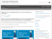 Tablet Screenshot of constructionmarketingchick.wordpress.com
