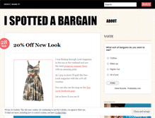 Tablet Screenshot of ispottedabargain.wordpress.com