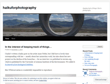 Tablet Screenshot of haikuforphotography.wordpress.com