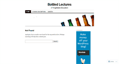 Desktop Screenshot of bottledlectures.wordpress.com