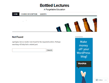 Tablet Screenshot of bottledlectures.wordpress.com