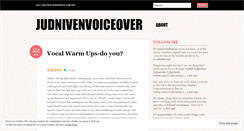 Desktop Screenshot of judnivenvoiceover.wordpress.com