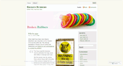 Desktop Screenshot of brokenrubbers.wordpress.com