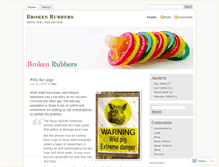 Tablet Screenshot of brokenrubbers.wordpress.com