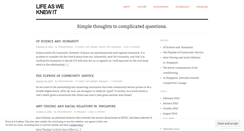 Desktop Screenshot of lifeasweknewit.wordpress.com