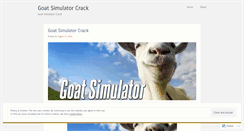Desktop Screenshot of goatsimulatorcrack.wordpress.com